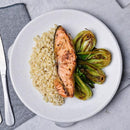 Miso Glazed Salmon, Bok choy & Brown Rice