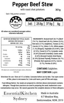 Pepper Beef Stew with Roast Chat Potatoes