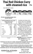 Thai Red Chicken Curry With Steamed Rice